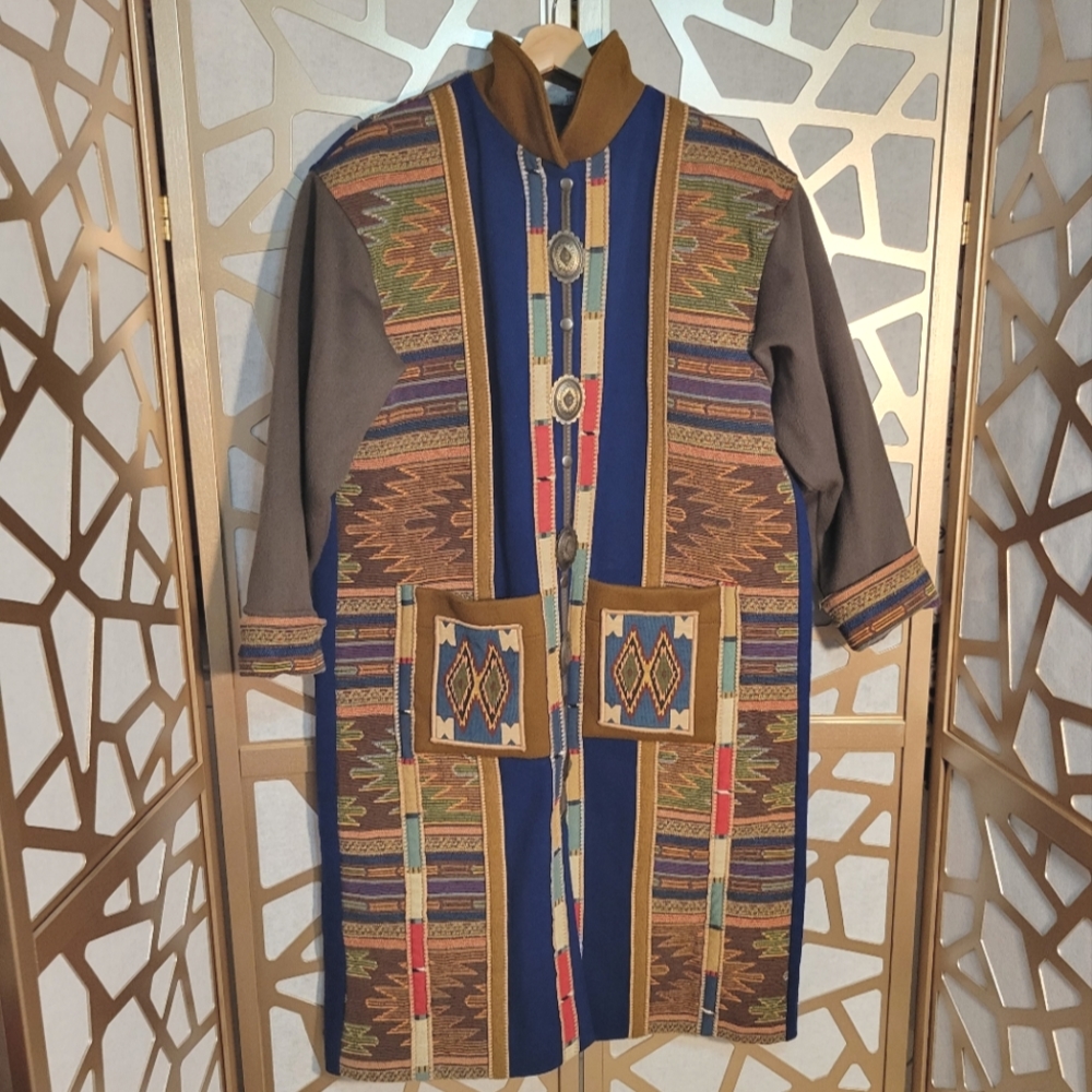 VINTAGE COLORATURA Wool  Embroidered Long Coat